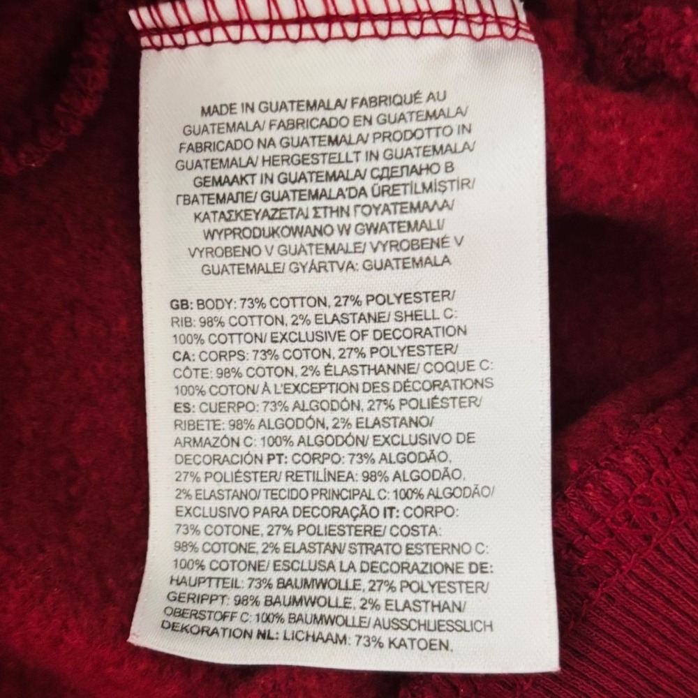 The North Face Mens Red Burgundy Graphic Pullover Hoodie Sweatshirt Size L - Picture 6 of 7